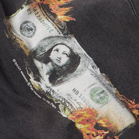 SAINT MXXXXXX Money Pay Money to My Pain Distressed - Picture 4 of 6